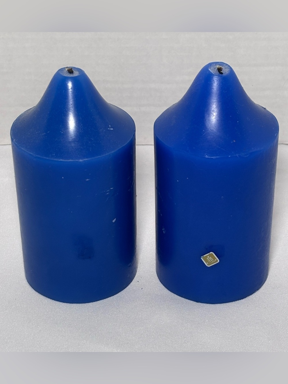 Vintage Partylite Blue Pillar Candles
